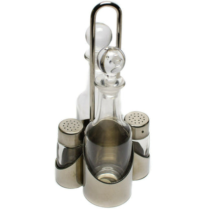 Italian army spice set with holder for 4 glass containers