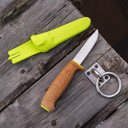 MORAKNNIV Floating knife with cork handle Green