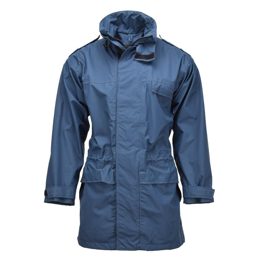 United Kingdom military waterproof parka in blue