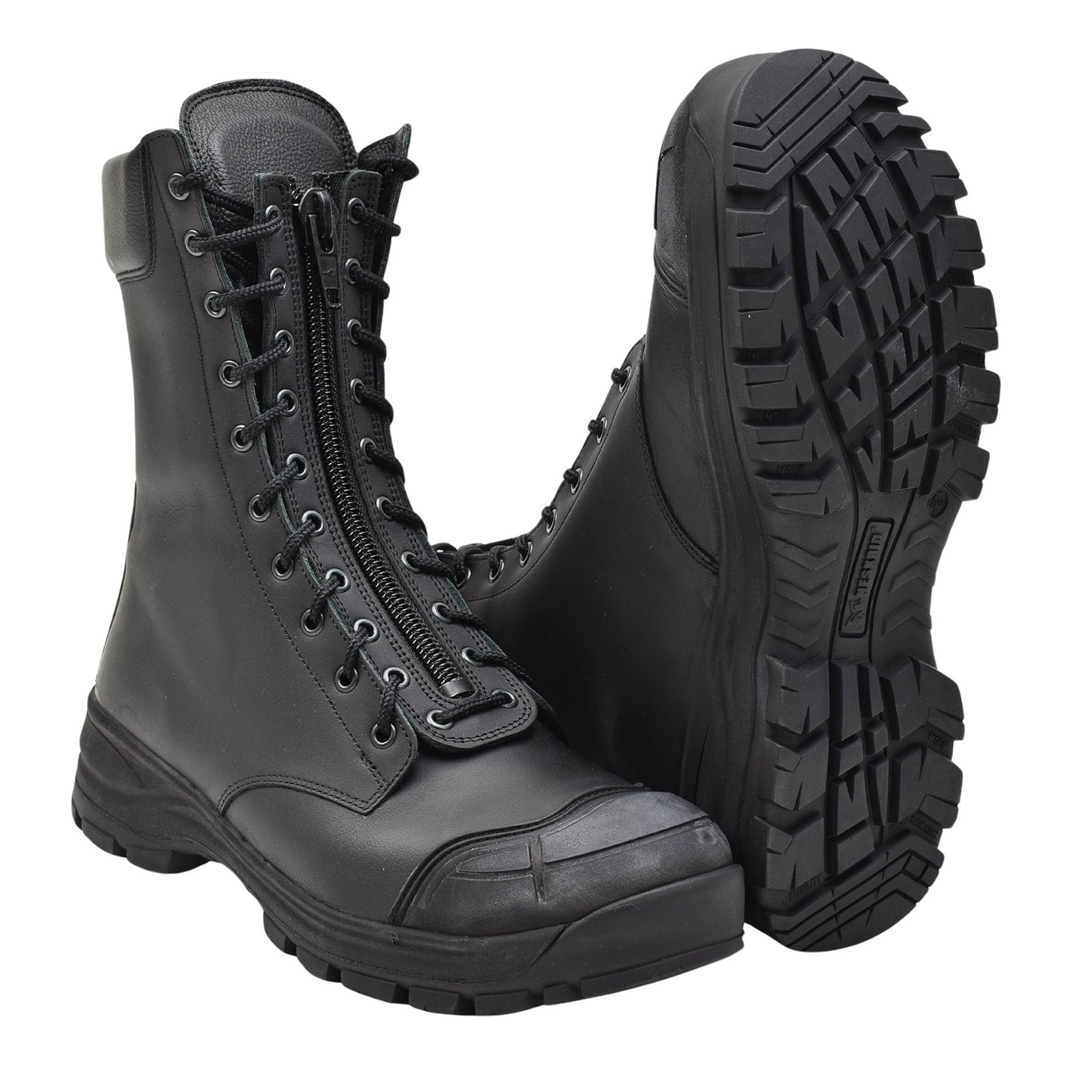 Dutch army leather tactical boots antistatic Black