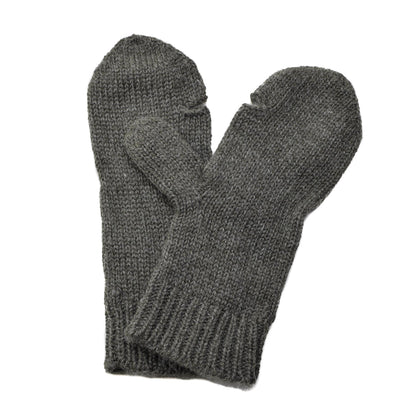 Swiss Army Wool Mittens for Cold Weather Gray