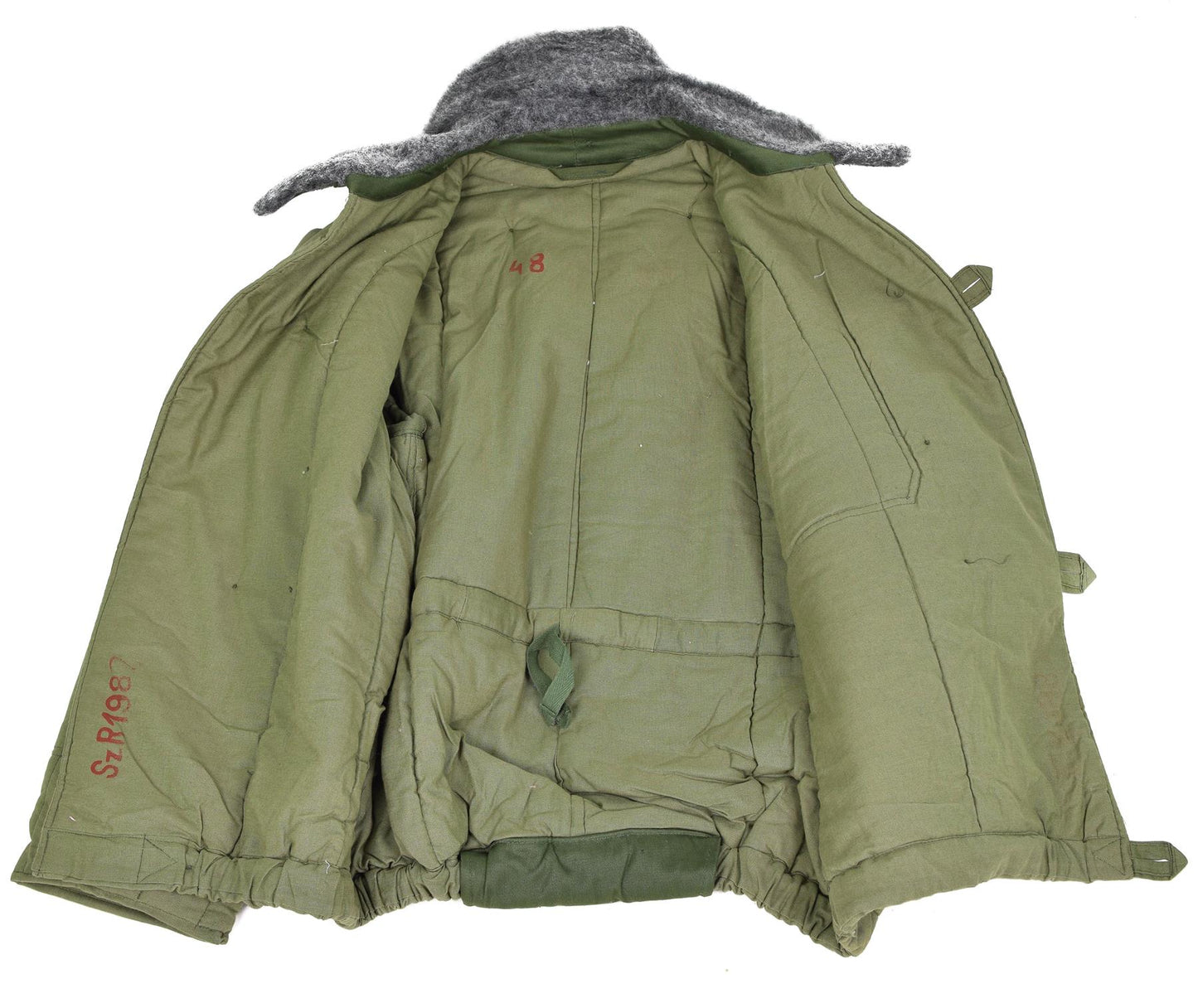 Hungarian army winter jacket olive color