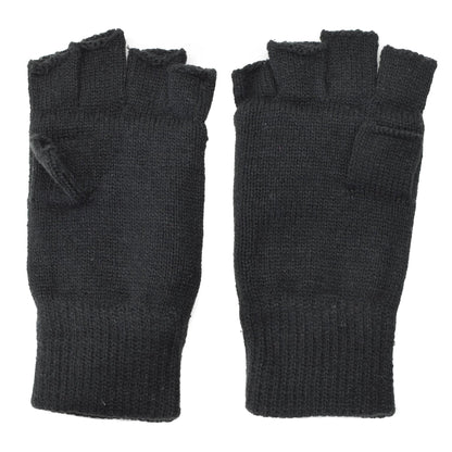 MIL-TEC winter tactical gloves with open fingers black