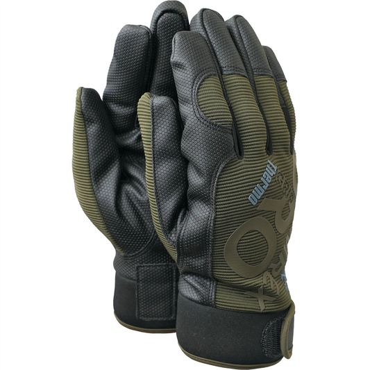 Tamrex ProGrip Thermo žieminės pirštinės su Hexagrip odiniu delnu alyvuogių