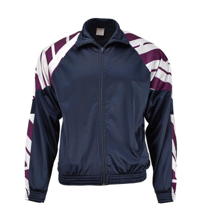 French military retro sports jacket with striped pattern