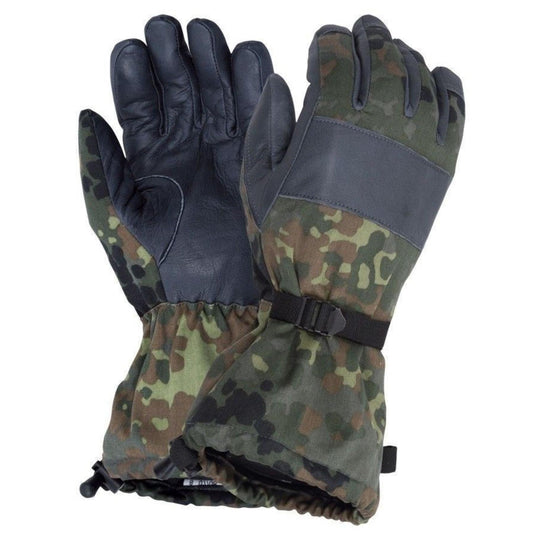 German army warm winter gloves Flecktarn print