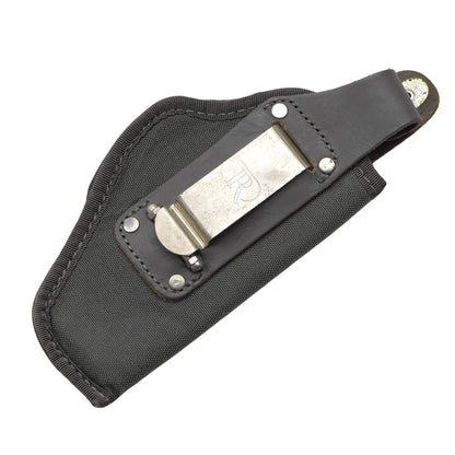 Italian army leather pistol holster gray