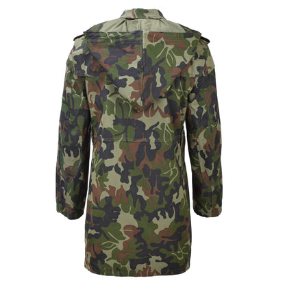 Romanian army long field parka M93 with hood Leaf print