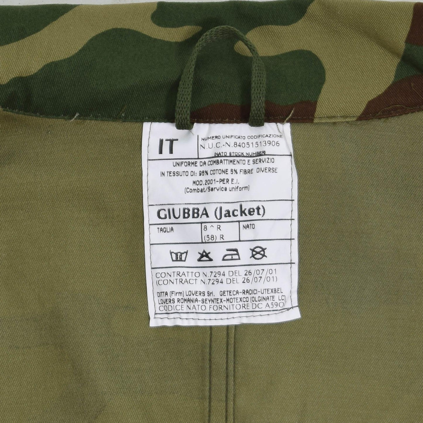 Italian army field jacket woodland print