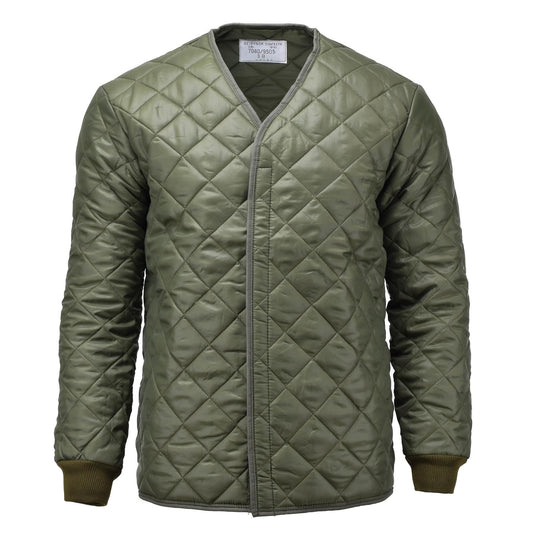 Swedish army winter jacket quilted lining Olive