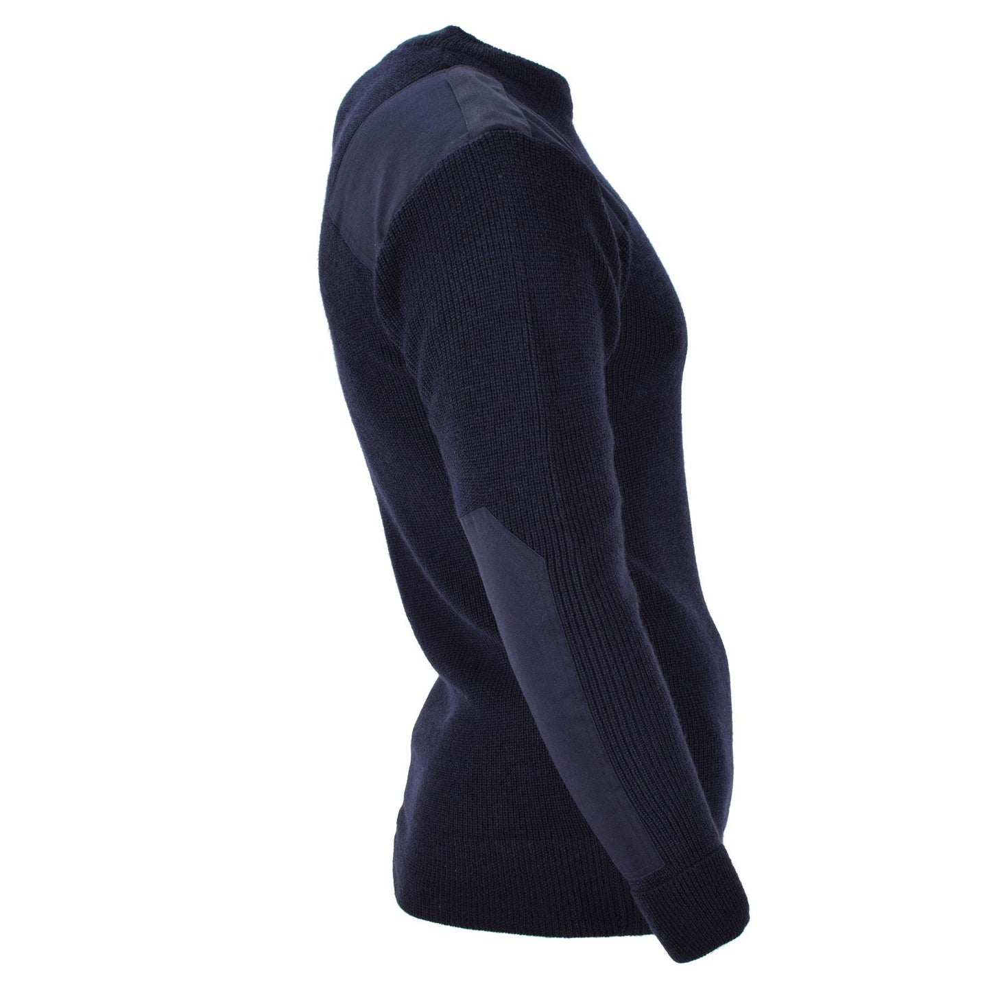 MIL-TEC military style wool sweater with oval neck Blue