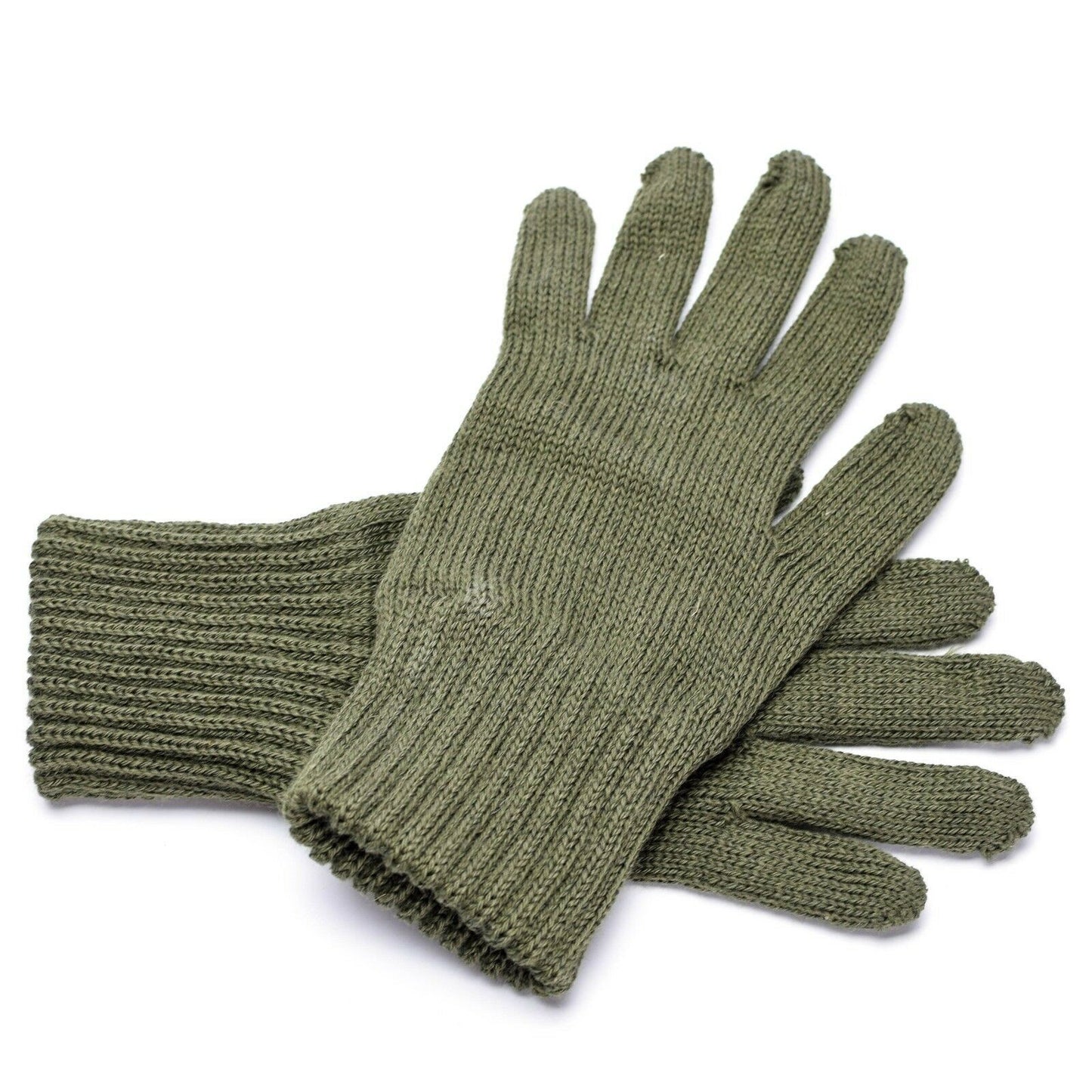 Belgian army winter gloves woolen linings Olive