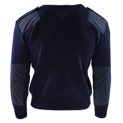 Dutch military officer's sweater with an oval neck, blue
