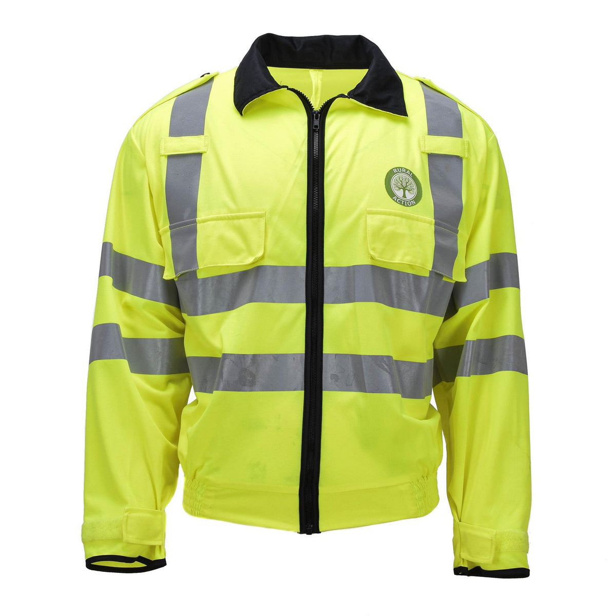 Škotijos bendruomenės savanorių šviesą atspindinti Hi-Vis striukė geltona