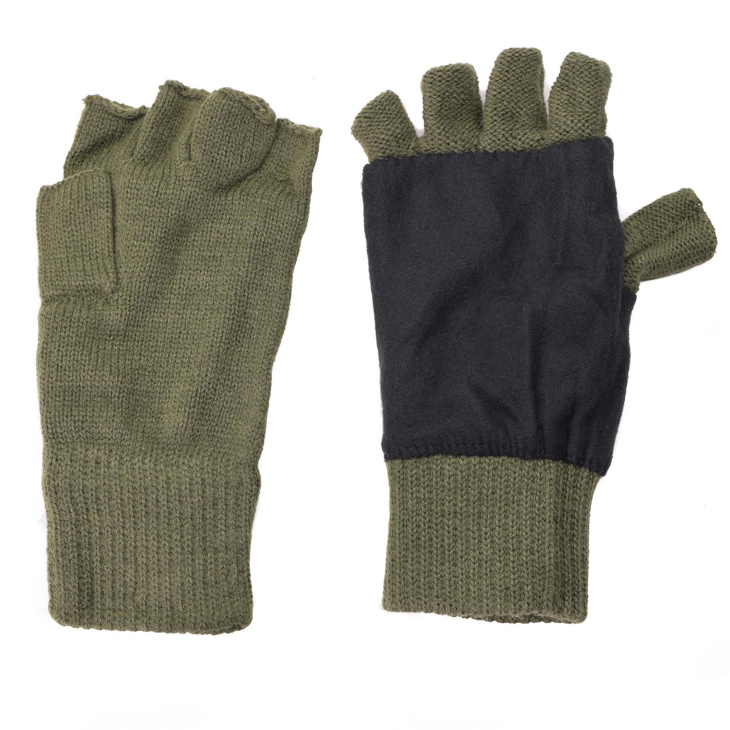 MIL-TEC warm fingerless gloves with Thinsulate lining, olive color