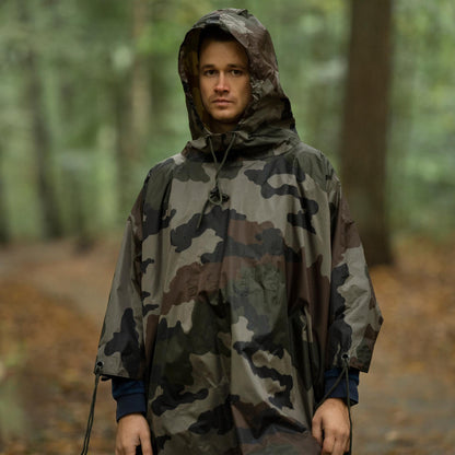 Waterproof Rain RipStop Poncho Cloak Military CCE Print