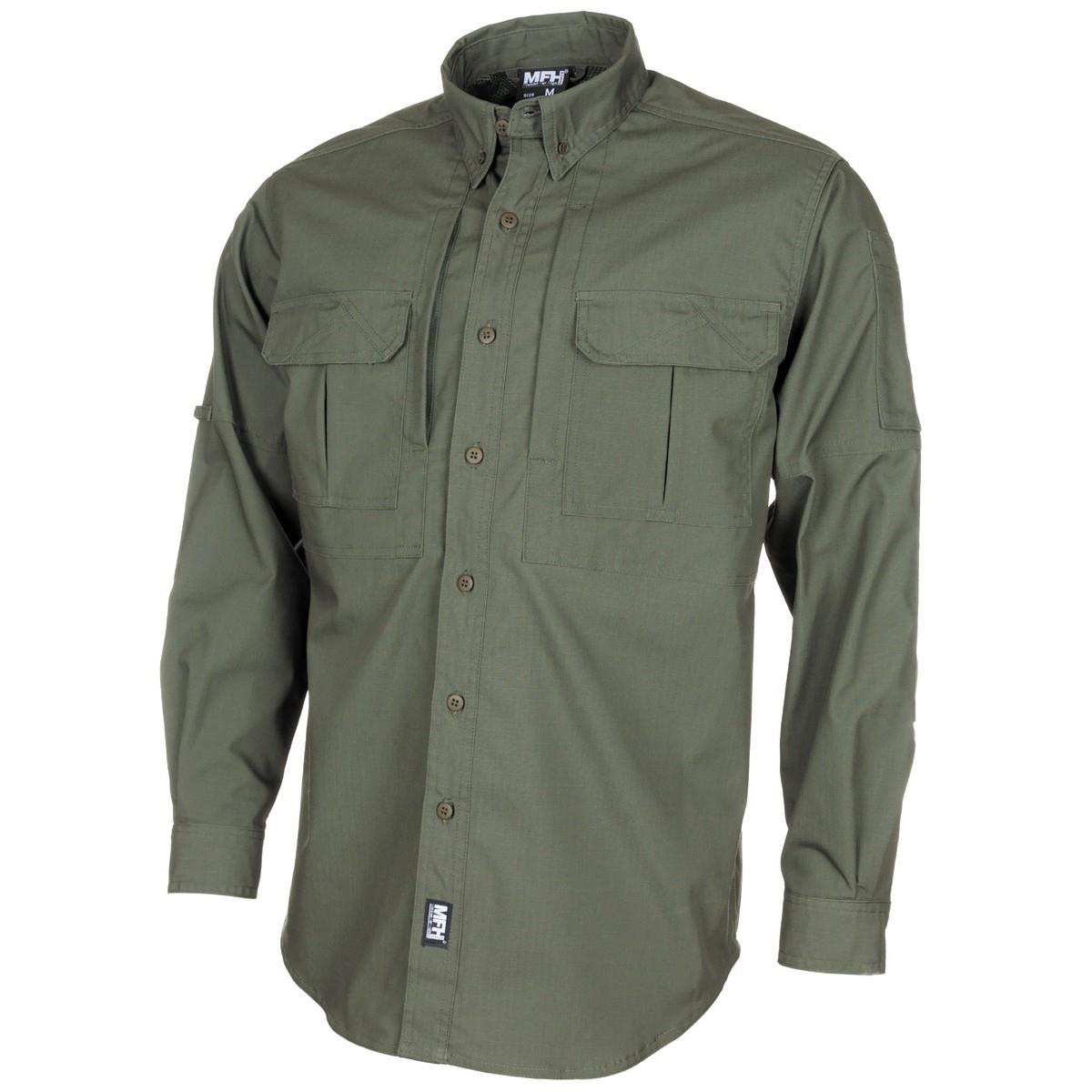 MFH shirt with Teflon coating in olive color