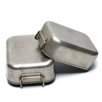 Dutch army stainless steel food containers 2 pcs