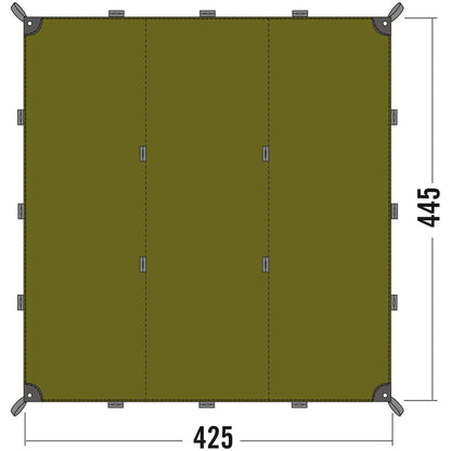 Tatonka strong waterproof tarpaulin 425x445cm Green