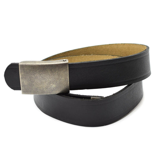 German military classic leather belt Black