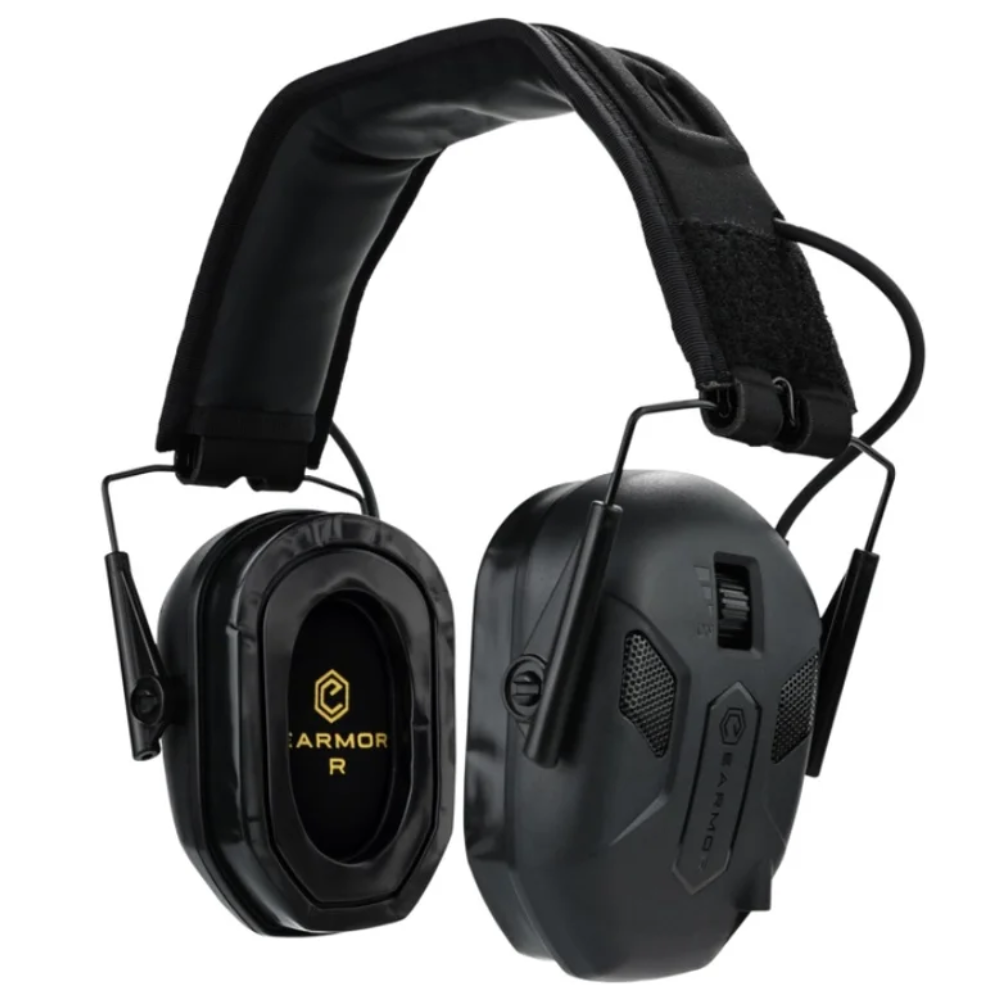 EARMOR M300X elektroninės klausos apsaugos ausinės šaudymui 24dB NRR juodos