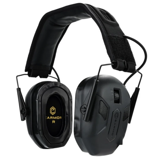 EARMOR M300X elektroninės klausos apsaugos ausinės šaudymui 24dB NRR juodos