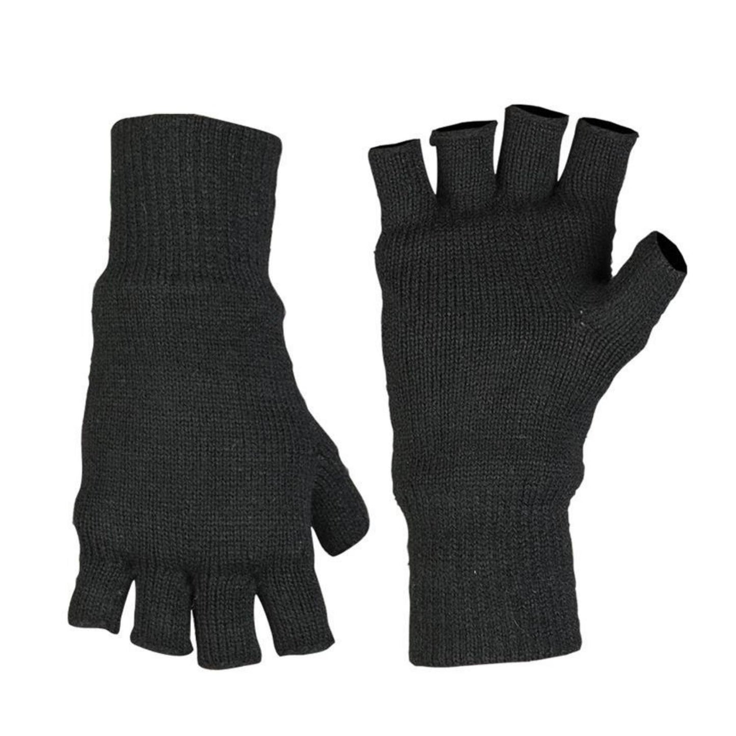 MIL-TEC winter tactical gloves with open fingers black