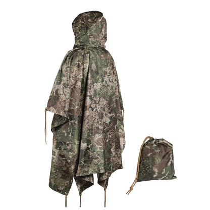 MIL-TEC lightweight waterproof poncho in ripstop fabric