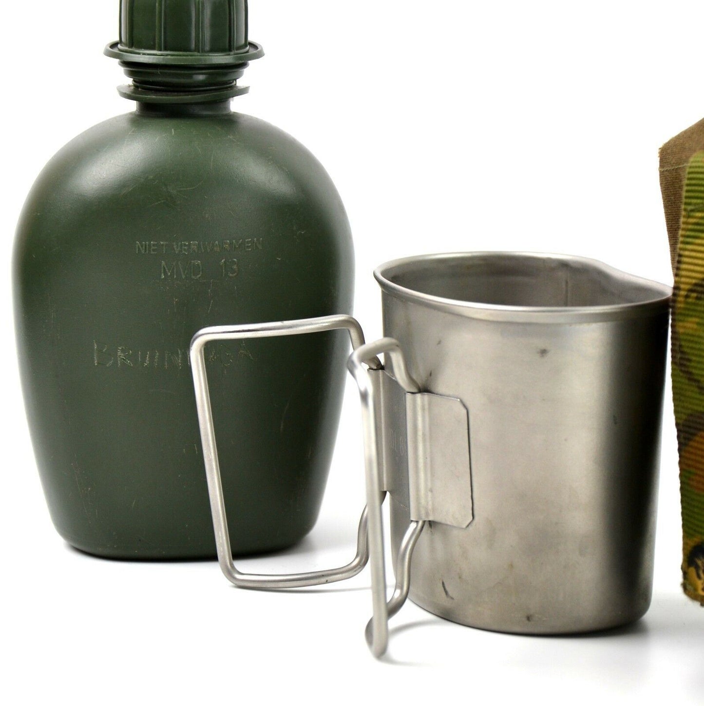 Dutch Army Compact Water Container Olive Drinker Set