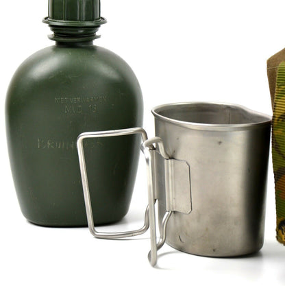 Dutch Army Compact Water Container Olive Drinker Set